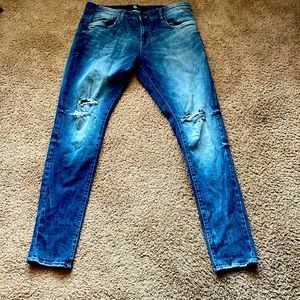 Pants with rips in them, fit great!